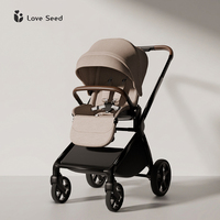 Poussette bébé avec nacelle pliable intégrée, siège réversible pliable en une seule pièce, système de voyage de luxe pour parents modernes