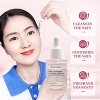 Sérum Ampoule Visage Bio Collagène Marque Blanche Coréen Éclaircissant Anti-Âge Minimiseur de Pores Raffermissant Hydratant Glycérine de Verre ODM