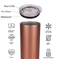 20oz dinding ganda baja tahan karat warna Matte mug Tumbler perjalanan sublimasi Tumbler Usa engravable Tumbler gelas minum