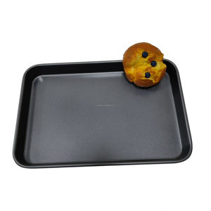 Lot de 3 plaques à pâtisserie rectangulaires en acier au carbone, antiadhésives, peu profondes, compatibles <span class=keywords><strong>four</strong></span>, <span class=keywords><strong>pour</strong></span> cuisine domestique, vente en gros usine - Product Image 5