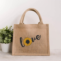 Bolsa de regalo de arpillera de dama de honor personalizada, bolsa de mano de arpillera de yute de lino de cáñamo