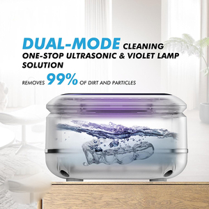 Limpiador <span class=keywords><strong>Dental</strong></span> Eléctrico Personalizable 2 en 1 de 180 ml <span class=keywords><strong>con</strong></span> 2 Modos UV y Ultrasónico para Retenedores, <span class=keywords><strong>con</strong></span> Temporizador Digital - Product Image 3