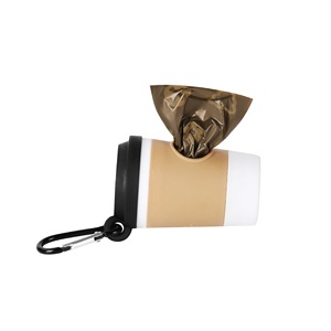 Dispensador Portátil de Bolsas para Excrementos de Perro con Diseño de Taza de Café, Soporte de Silicona para Bolsas de Desechos de Mascotas con Clip, Bonito Dispensador de Bolsas para Excrementos para Exteriores - Product Image 3
