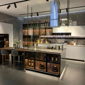 BAINENG Vendita Calda Mobili da <span class=keywords><strong>Cucina</strong></span> con Rivestimento in Polvere Design in <span class=keywords><strong>Acciaio</strong></span> <span class=keywords><strong>Inox</strong></span> 304 Arredamento per Cucine di Ristoranti - Product Image 1