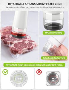 Xách tay chân không niêm phong với tái sử dụng dây kéo túi bơm bao gồm chân không thực phẩm niêm phong - Product Image 6