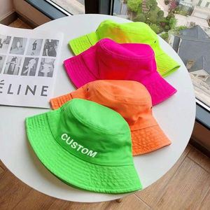 Custom Bucket Hat Wholesale Cotton Fishing Hunting Summer Travel Bucket Cap Hat for Kids and Adults - Product Image 5