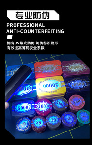Fichas/Tokens de Póker Iónicos de Alta Temperatura con Estampado en Caliente, Acrílicos, Ecológicos, Diseño Exquisito, Anti-falsificación, para Uso con Tarjetas - Product Image 6