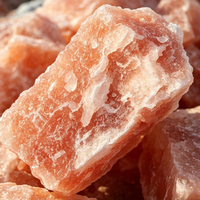 Sel de l'Himalaya Pur Naturel Écologique, Pierre Brute de Forme Irrégulière, pour Artisanat Moderne DIY, Lampe à Sculpturer, Ornement Domestique, Vente en Gros