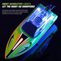 Bateau télécommandé étanche HJ813, bateau de course haute vitesse 22 km/h avec batteries au lithium, prêt à l'emploi, jouet intérieur/extérieur