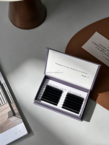 Boîte cadeau magnétique personnalisée en gros pour extensions de cils, avec couvercle rabattable, finition mate, doublure en éponge et carte en papier - Product Image 2