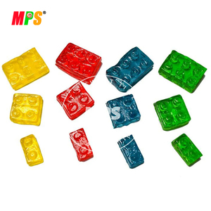 MPS Oem personalizzato etichetta personale popolare pectina Halal forma a blocchi di costruzione 4d <span class=keywords><strong>dolci</strong></span> gelatina gommoso caramella distributore all'ingrosso - Product Image 4