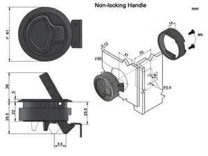 Çekme Slam mandalı kilidi topuzu araba araç kutusu banyo kapısı Gadget gömme kapak çekme Slam mandalı RV tekne için uygun - Product Image 6