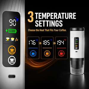 Machine à expresso portable intelligente 3 en 1, fabriquée en usine OEM, compatible avec les capsules italiennes, 3 modes, pour le bureau, les voyages d'affaires - Product Image 3
