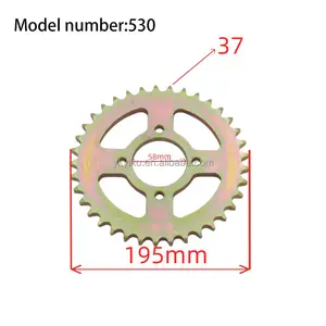 Motosiklet 530 32 35 37 40 45 diş 166mm-205mm arka zincir dişli ATV Quad Pit kir bisiklet için gokart