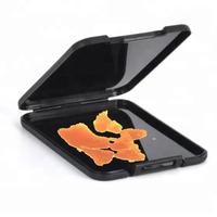 Petite boîte carrée transparente en plastique mini boîte de rangement, logo personnalisable