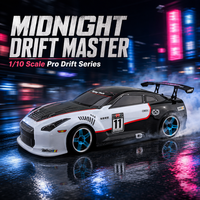 HSP 94123PRO FLYING FISH Voiture RC de drift professionnelle 1/10 4WD Brushless 2.4G 4 canaux haute vitesse RTR pour course en extérieur pour adultes