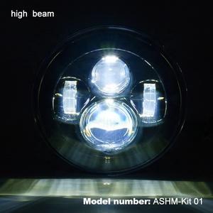 Asend New Arrival Nhà Máy Idrectly Bán 1 Pcs 7 Inch Led Đèn Pha + 2 Pcs Sương Mù 4.5 Inch Ánh Sáng Kit đối Với Xe Máy - Product Image 6