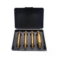 4 pièces ensemble d'extracteur de vis utilisation pour robinet endommagé Triangle Valve boulon glissement filetage outil pilote Bit Double tête vis fil dissolvant