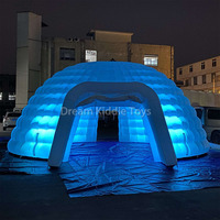 Tente de fête portable gonflable en forme de cube pour discothèque, cabine photo 360°, toile de fond, éclairage LED, chapiteau de discothèque gonflable