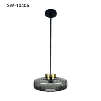 Lustre suspendu moderne en verre Loft E27/E26 Luminaire LED Décoration industrielle nordique Luminaires pour cuisine Restaurant Lampes