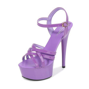 Sandalias de tacón de aguja 2025, superventas, modelo de <span class=keywords><strong>pasarela</strong></span> de moda, Sandalias de tacón alto sexis para fiesta nocturna - Product Image 4