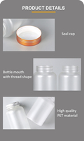 Bouteille en plastique de 60 ml pour compléments alimentaires, personnalisable, avec finition mate givrée et logo sur mesure