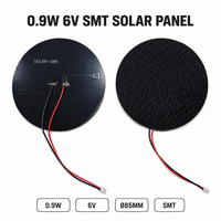 Panel Surya SMT Bulat Berkinerja Tinggi di Kondisi Cahaya Rendah 0.5W 0.9W 1W 2W Modul PV ETFE 5V 6V SunPower untuk Monitor Pertumbuhan Tanaman Sensor IoT