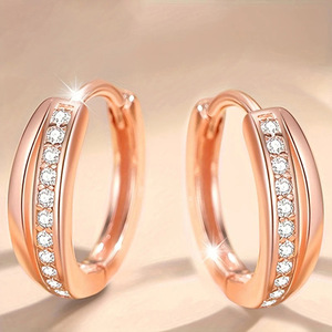 Orecchini a Cerchio Line Hoop per Donne, Accessori per Orecchie Classici per Uso Quotidiano - Product Image 6