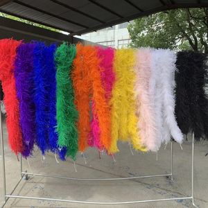 Boa de Plumas de Avestruz <span class=keywords><strong>Blancas</strong></span> <span class=keywords><strong>Baratas</strong></span> para Disfraces, Decoración de Fiestas en Casa, Bodas, Navidad, Manualidades, Vestidos de Baile y Accesorios - Product Image 1