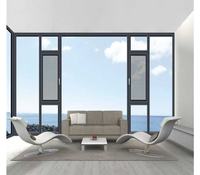 Ventanas Corredizas de Aluminio Modernas de Alta Calidad con Doble Acristalamiento Ignífugas para Proyectos de Viviendas, Oficinas, Villas y Baños