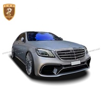 Ensemble de pare-chocs avant et arrière en matériau PP S63 pour Mercedes Benz Classe S W222 S63 Modèles 2018+