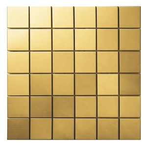 BOTON STONE Decoration esagono metallo inossidabile bronzo <span class=keywords><strong>rame</strong></span> acciaio irregolare mosaico piastrelle dorate - Product Image 4