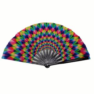 Éventail portable en bambou, écologique, style artisanal décoratif, avec ornements en plastique durable, modèle ange antique, publicitaire - Product Image 3