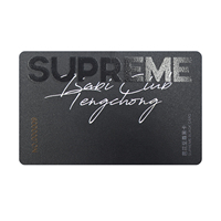Kunden spezifische einfache glänzende schwarze PVC NFC/RFID digitale Visitenkarte 1k Chip Smart Card für Mitgliedschaft & Hotel 125kHz Frequenz