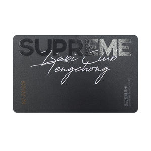 Kartu Bisnis Digital NFC/RFID PVC hitam mengkilap polos kustom Chip 1k kartu pintar untuk keanggotaan & Hotel frekuensi 125kHz - Product Image 6