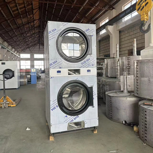20kg Industrial Commercial Laundry Washing Drying Machine <strong>Stacked</strong> <strong>Washer</strong> <strong>Dryer</strong> with Steam Heating for Laundromat - Product Image 3
