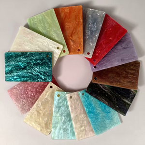 Plaque acrylique nacrée brillante moulée recyclable 5 mm, panneau en verre organique brillant pour la découpe artisanale et la fabrication de signalétique DIY - Product Image 1