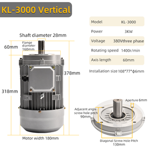 Factory Direct 1500-3000W KL 380V 1400r 180mm Wärme isolierung Dreiphasen-Kurz achsen motor Asynchroner Luft gebläse motor - Product Image 5