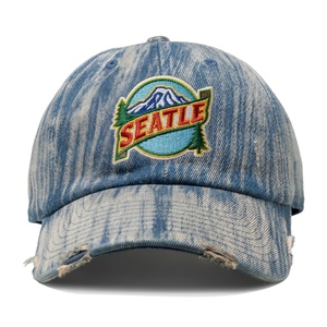 OEM Custom Washed Cotton 6 Panel Golf Baseball Cap Unstructured Embroidered <b>Dad</b> <b>Hats</b> Wholesale for Men - Product Image 2