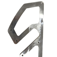Support de couvercle de distribution double en aluminium usiné CNC sur mesure, finition argentée, avec brochage en acier inoxydable, prix usine