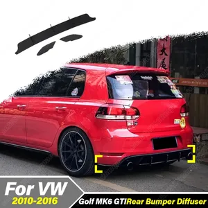สำหรับ Golf MK6 2010 2011 2012 2013 2014 2015 2016 ชุดแต่งสปอยเลอร์กันชนหลังรถยนต์ อุปกรณ์ตกแต่งตัวถัง - Product Image 1