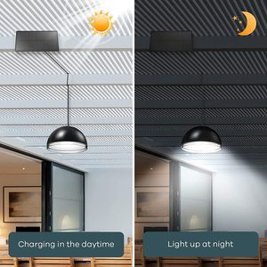Lampes solaires de plafond pour la maison et le <span class=keywords><strong>jardin</strong></span>, <span class=keywords><strong>intérieur</strong></span>/extérieur, <span class=keywords><strong>LED</strong></span> étanche IP67 avec batterie incluse - Product Image 5
