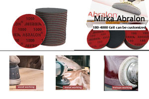 Đĩa nhám tròn Mirka <span class=keywords><strong>3</strong></span>/4/5/6 inch, loại dán móc và vòng, chất liệu Abralon, dùng cho đánh bóng thân xe hơi - Product Image 2