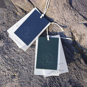 Luxury Eco-Friendly <b>Clothing</b> Swing Hangtags Custom Logo Wholesale Pressure Printing Special Paper <b>Tags</b> for Shoes - Product Image 6