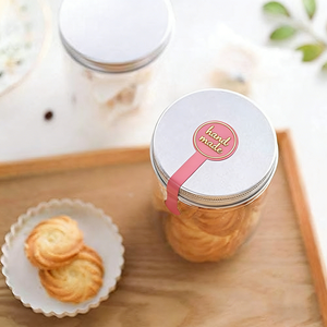 Étiquettes d'étanchéité roses faites à la main, autocollants décoratifs en feuille d'or pour boulangerie, bocaux, sacs cadeaux - Scellés décoratifs autocollants - Product Image 2