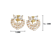Boucles d'oreilles clipsables anti-moustiques 2026 Fashion Wreath Butterfly CZ, sans perçage, plaqué or 18 carats, bijoux invisibles indolores, vente en gros