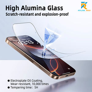 Protecteur d'écran en verre imprimé soie AR + Five Strong Corning pour <span class=keywords><strong>Iphone</strong></span> 14 Pro 15 Plus 16 Pro Max HD couverture complète anti-reflet - Product Image 5