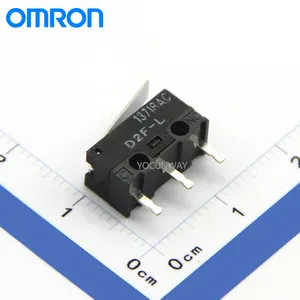 D2F-L Novo Interruptor Micro Mouse Original OMRON Interruptor de Limite de Ponto Cinza 3 Pinos