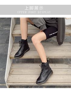 <span class=keywords><strong>2026</strong></span> חדש עבה פוקה אנטי החלקה וגובה הגדלת אופנתי עור חיצוני שחור לנשים - Product Image 4