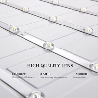 Panneau lumineux rétroéclairé LED SMD2835 2x2 40W 603x603mm 3CCT Dimmable Haute Luminosité Écologique Maison Bureau Industriel Aluminium